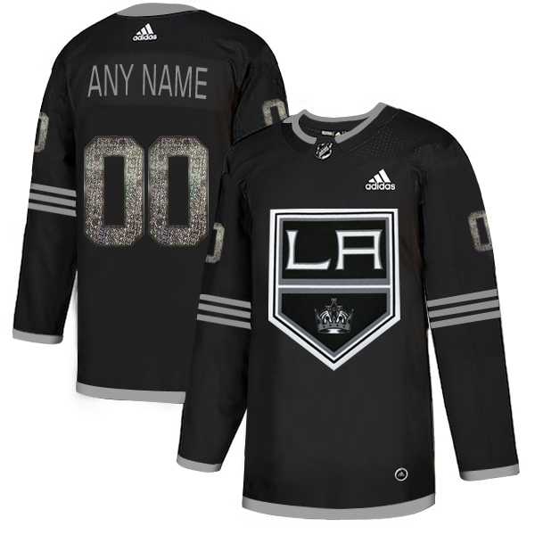 Customized Men's Kings Any Name & Number Black Shadow Logo Print Adidas Jersey
